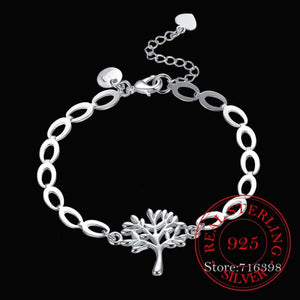 925 Silver Tree of Life Ankle Bracelet & Bangle for Mom