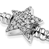 Asymmetric Star Leaves Daisy Butterfly Clasp 925 Sterling Silver Bracelet