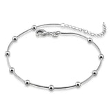Silver Snake Chain Bracelet 925 Sterling Silver Beaded Bracelets Gift