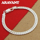 925 Silver 5MM Bracelet Chain For Men Women Jewelry
