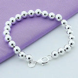 925 Silver Beads Charm Bracelet for Women Wife