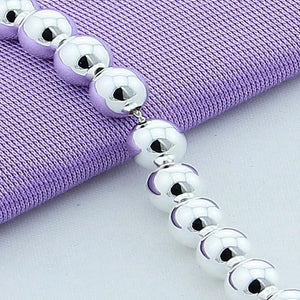 925 Silver Beads Charm Bracelet for Women Wife