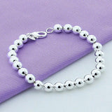 925 Silver Beads Charm Bracelet for Women Wife