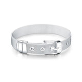 925 Sterling Silver Lucky Bracelets Cuff Charm Braided Bracelet Chain