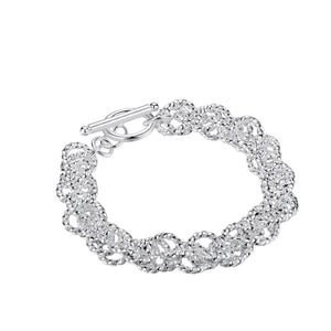 925 Silver Twisted Women's Bracelet Charm Chain Jewelry