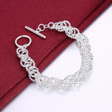 925 Silver Twisted Women's Bracelet Charm Chain Jewelry