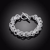 925 Silver Twisted Women's Bracelet Charm Chain Jewelry