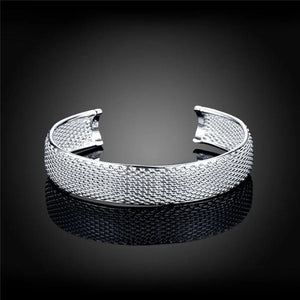 925 Silver Network Cuffs Bangles for Women