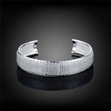 925 Silver Network Cuffs Bangles for Women