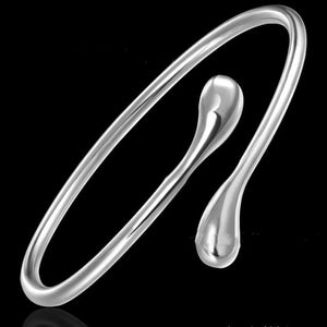 925 Silver Round Heads Bangle Bracelet
