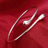 925 Silver Round Heads Bangle Bracelet