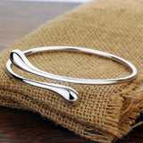 925 Silver Round Heads Bangle Bracelet