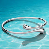 925 Silver Round Heads Bangle Bracelet
