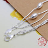 925 Sterling Silver Bead Bracelet Chain for Women Wedding