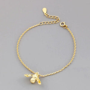 925 Sterling Silver Bee Bracelet Personality Sweet