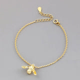 925 Sterling Silver Bee Bracelet Personality Sweet