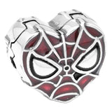 Radiant Heart Spider Moon & Star Clasp 925 Silver Bracelet Charm