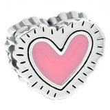 Radiant Heart Spider Moon & Star Clasp 925 Silver Bracelet Charm