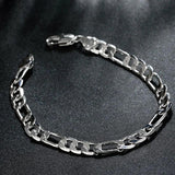 8 Inch Silver Chain Bracelet for Men and Women Gift Jewelry