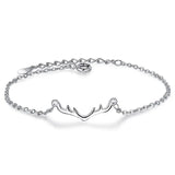Deer Horn Bracelet 925 Silver Jewelry Gift for Women