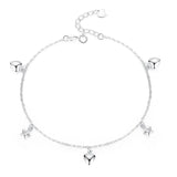 Heart Charm Bracelet 925 Sterling Silver Birthday Jewelry