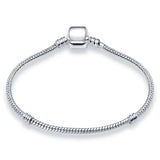 Sterling Silver Bracelet Chain with CZ, DIY Jewelry Making, Fits Beads Charms
