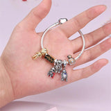 Sterling Silver Bracelet Chain with CZ, DIY Jewelry Making, Fits Beads Charms
