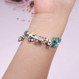 Sterling Silver Bracelet Chain with CZ, DIY Jewelry Making, Fits Beads Charms
