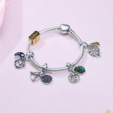 Sterling Silver Bracelet Chain with CZ, DIY Jewelry Making, Fits Beads Charms