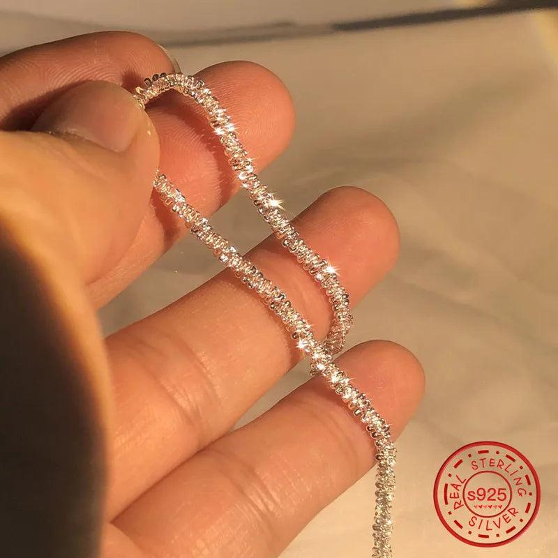 925 Silver Bracelet 1.5mm Water Jewelry Gift