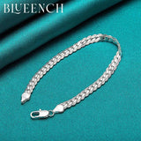 925 Sterling Silver Snake Bone Chain Bracelet Unisex Charm