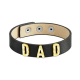 Vintage Leather DAD MOM Bangles Wristbands Letters Bracelet