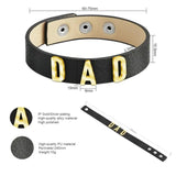 Vintage Leather DAD MOM Bangles Wristbands Letters Bracelet