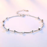925 Silver Bracelet Pentagram Sugar Ball Bead Bracelet For Woman