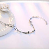 925 Silver Bracelet Pentagram Sugar Ball Bead Bracelet For Woman