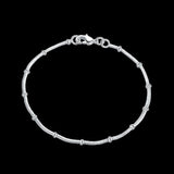 925 Silver Snake Bone Beads Bracelet for Women
