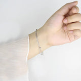 925 Sterling Silver Double Bracelets Personality Sweet