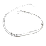 925 Sterling Silver Double Bracelets Personality Sweet