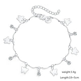 925 Silver Zircon Butterfly Bracelet for Women Wedding Party