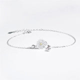 925 Silver Shell Chrysanthemum Bracelet