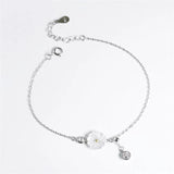 925 Silver Shell Chrysanthemum Bracelet