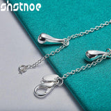 925 Silver Water Drop Charm Bracelet for Women Christmas Jewelry