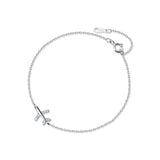925 Silver Mini Plane Bracelet for Women