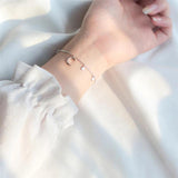925 Silver Moon Star Tassel Bracelet
