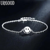 925 Silver Smiling Face Chain Bracelet Wedding Jewelry