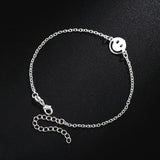 925 Silver Smiling Face Chain Bracelet Wedding Jewelry