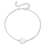 925 Silver Smiling Face Chain Bracelet Wedding Jewelry