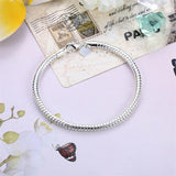 925 Silver Bracelets 3MM Snake Bone Chain High Jewelry