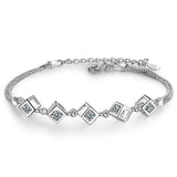 925 Sterling Silver Crystal Bracelet for Women
