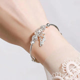 925 Silver Tassels Bangle Bracelet for Women